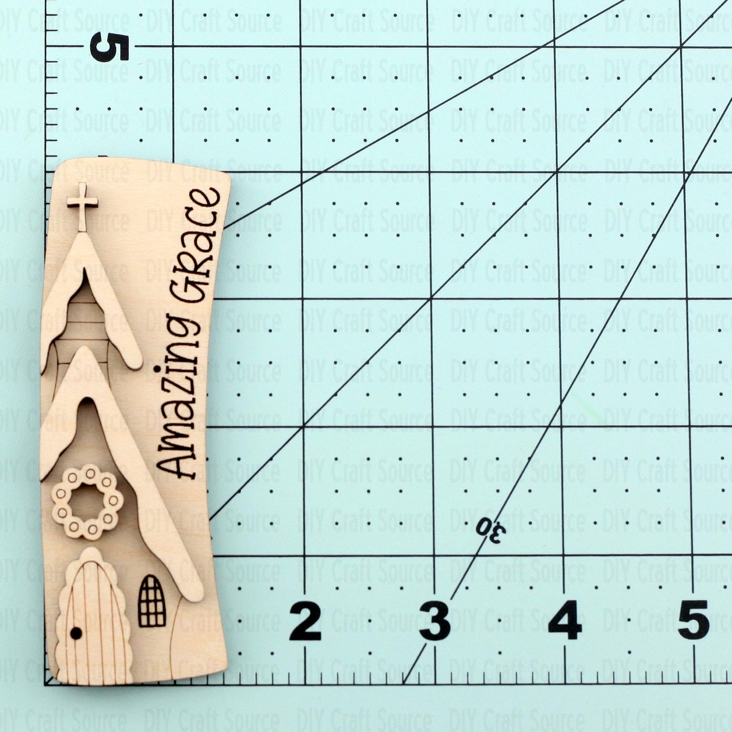 Church Hair Clip, Wood Laser Blank Pieces, Unfinished Hair Clip Wood is Ready to Paint, Laser Cut Claw Clip Wood for DIY Crafters