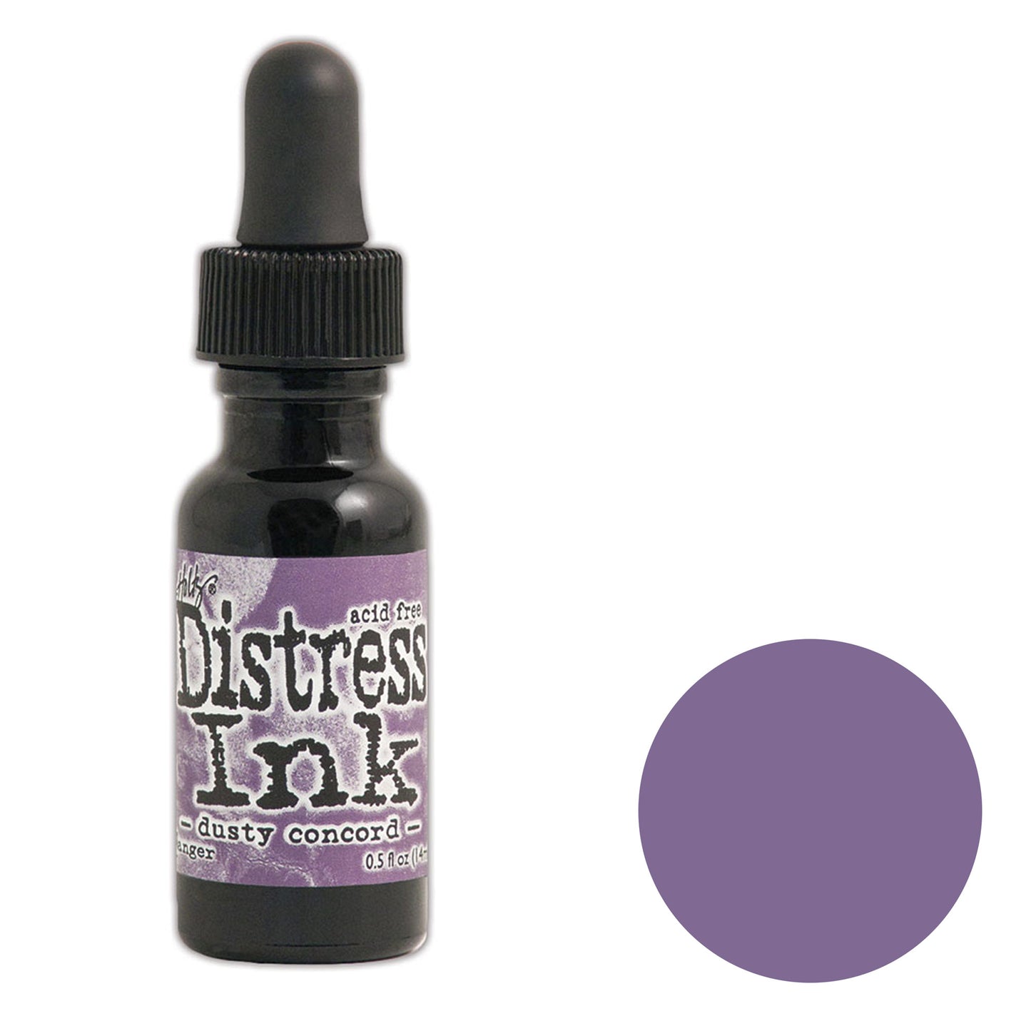 Tim Holtz Distress® Ink Pad Re-Inker Dusty Concord, 0.5oz