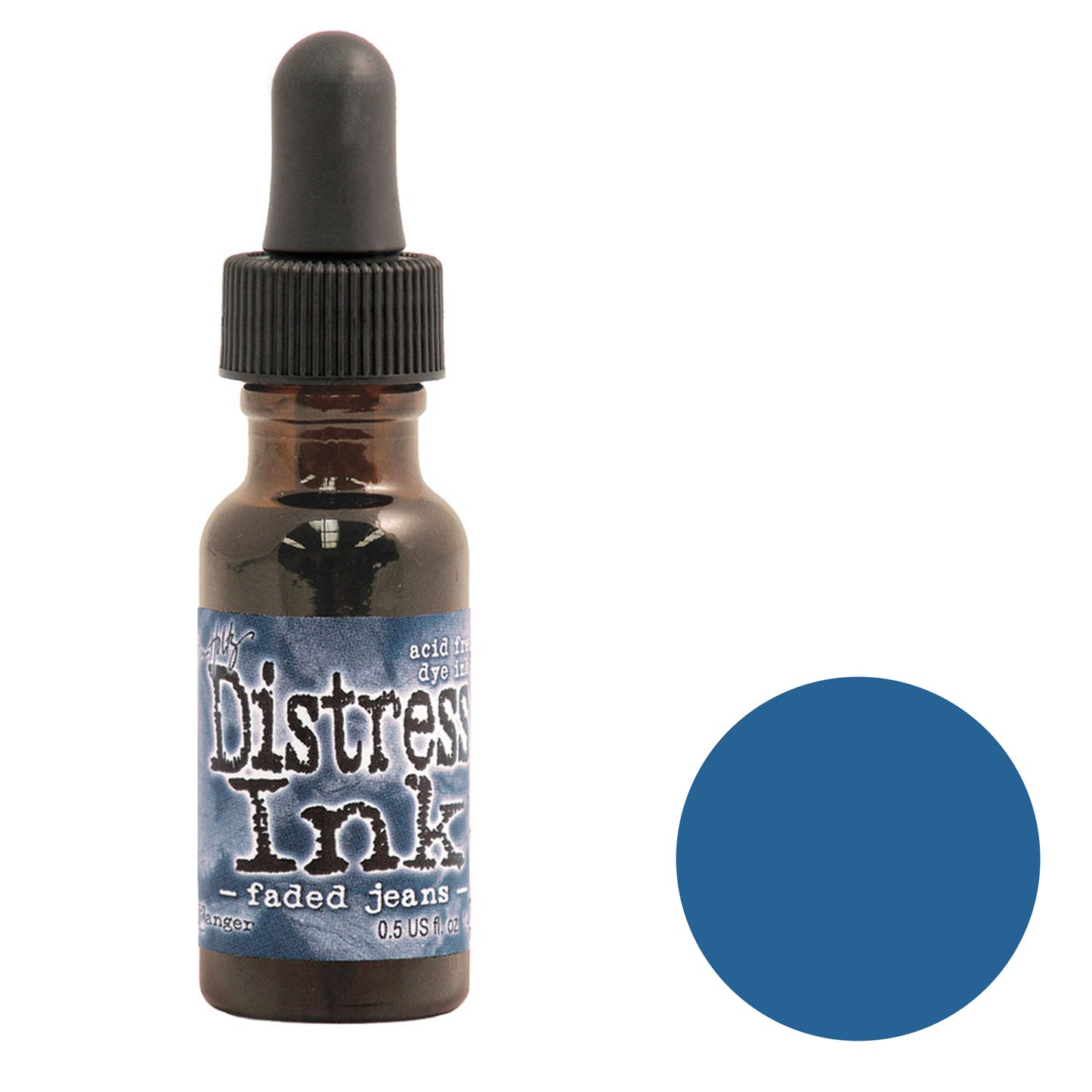 Tim Holtz Distress® Ink Pad Re-Inker Faded Jeans, 0.5oz