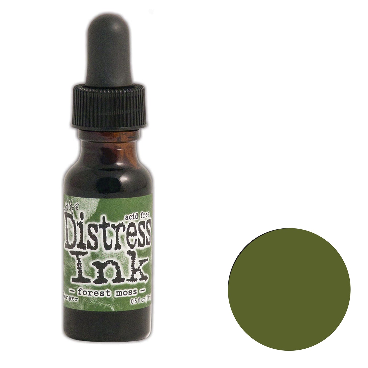Tim Holtz Distress® Ink Pad Re-Inker Forest Moss, 0.5oz