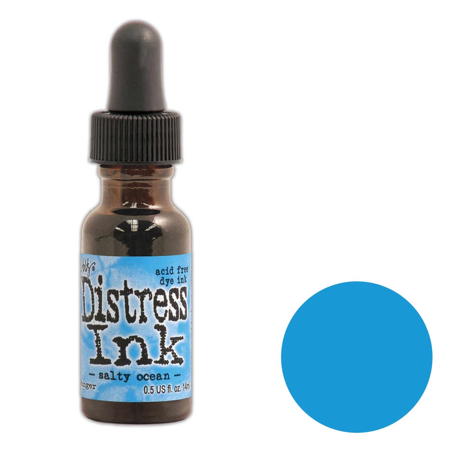 Tim Holtz Distress® Ink Pad Re-Inker Salty Ocean, 0.5oz