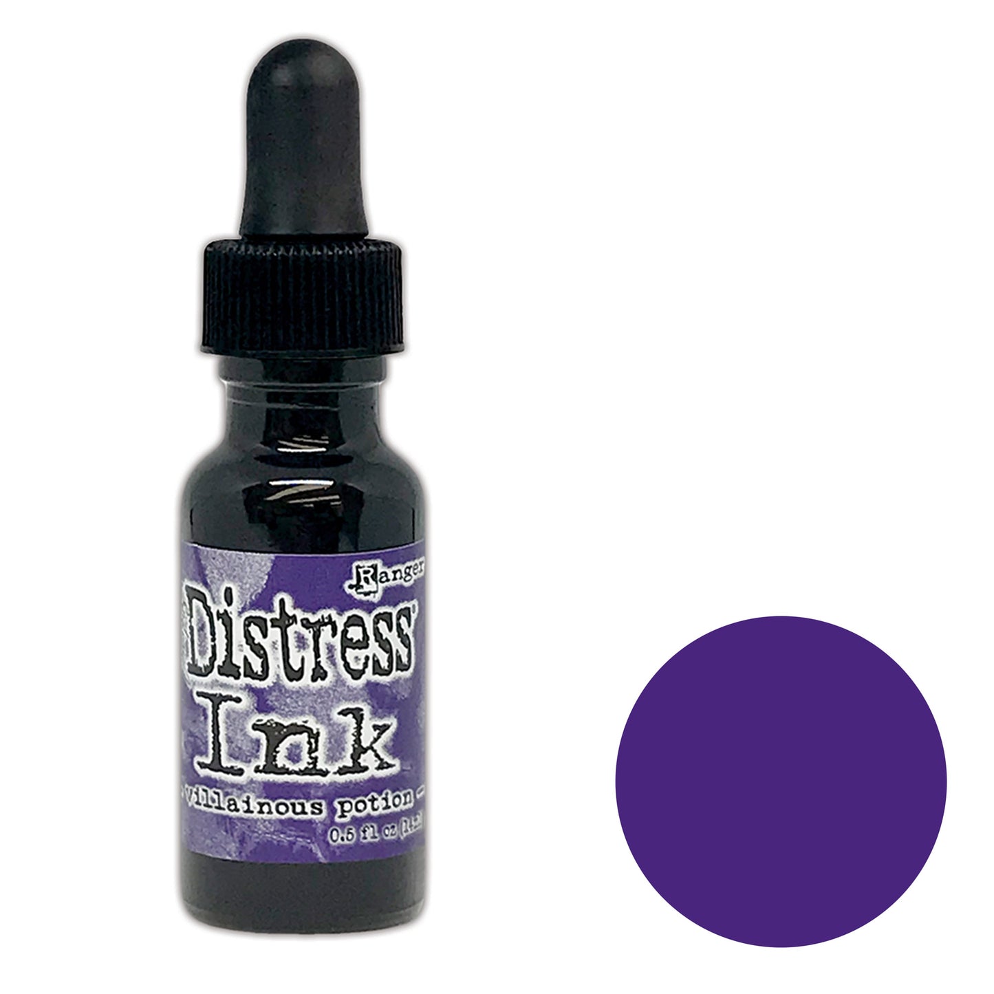 Tim Holtz Distress® Ink Pad Re-Inker Villainous Potion, 0.5oz