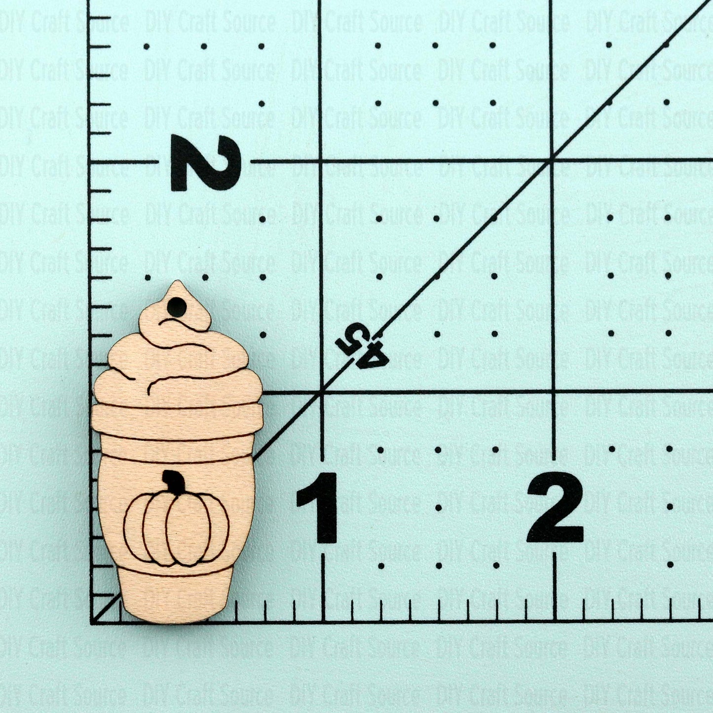 Wooden laser blank coffee cup earrings are ready to paint