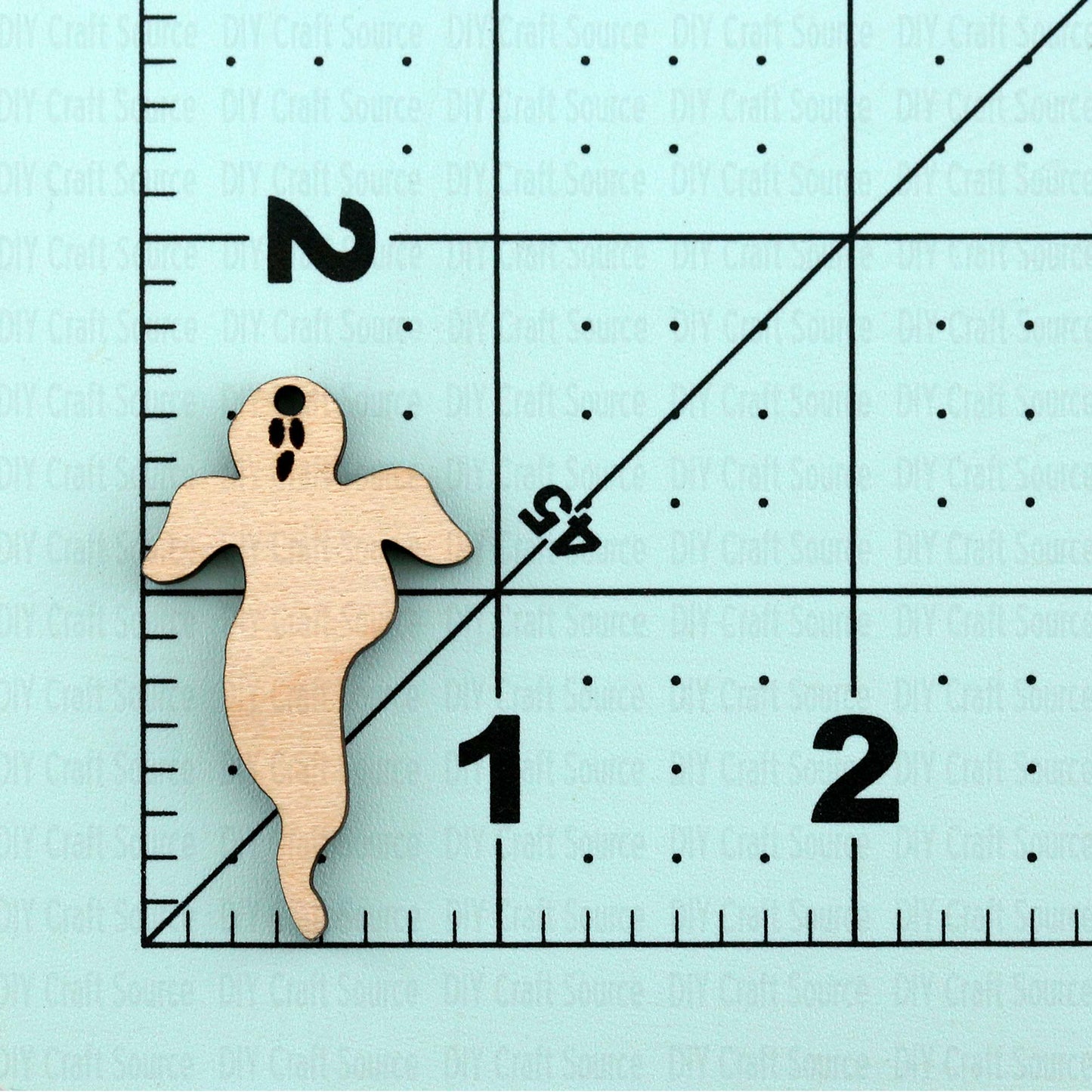 Wooden ghost laser cut blank earrings are ready to paint for the diy crafter