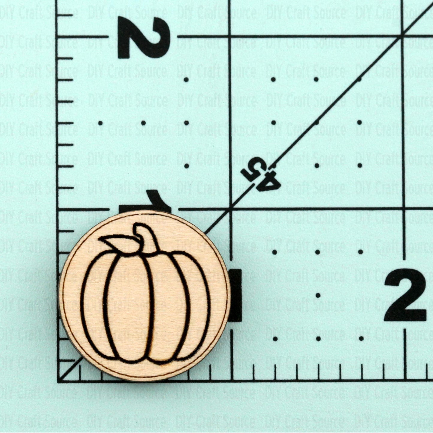 Wooden pumpkin-shaped bracelet blank