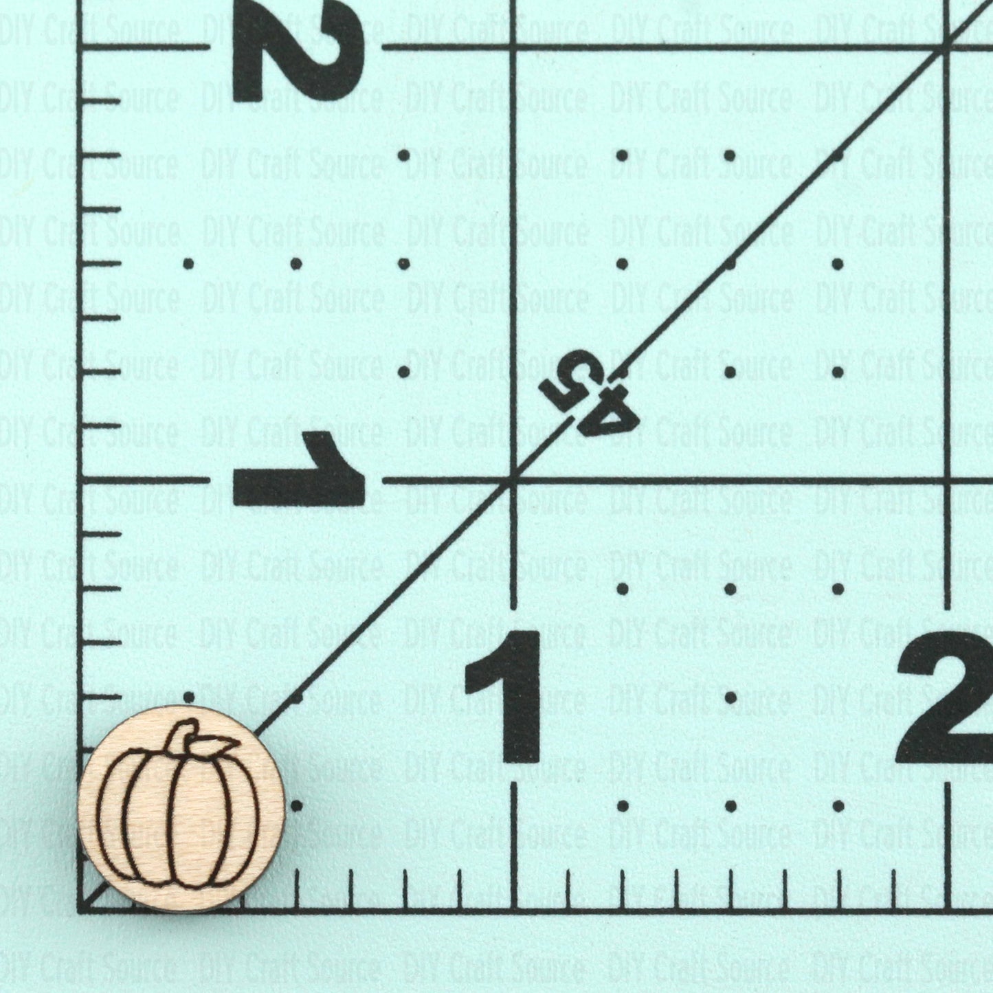 Wooden unfinished pumpkin stud earrings