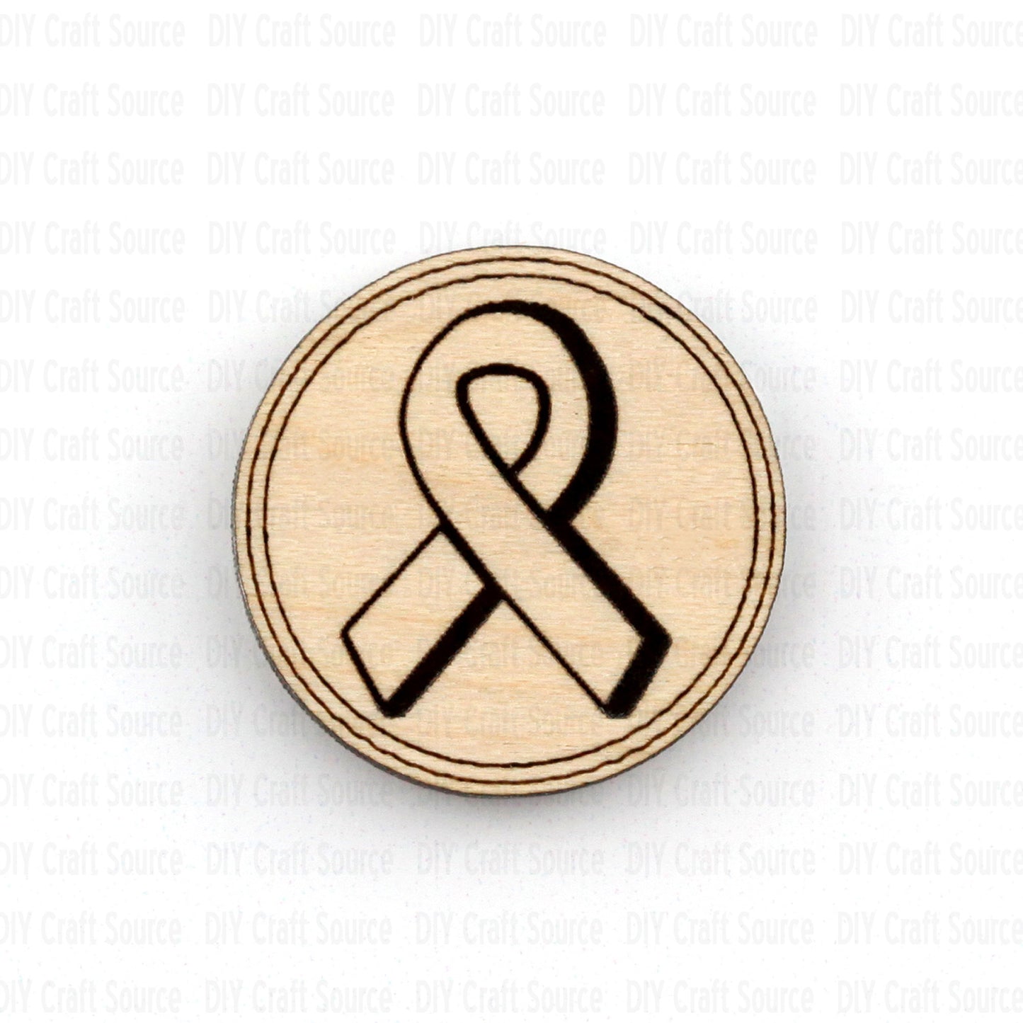 Wooden cancer symbol jewelry blank