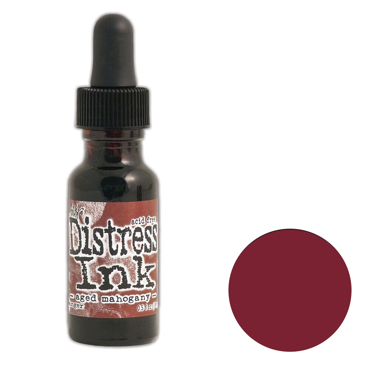Tim Holtz Distress® Ink Pad Re-Inker Aged Mahogany, 0.5oz