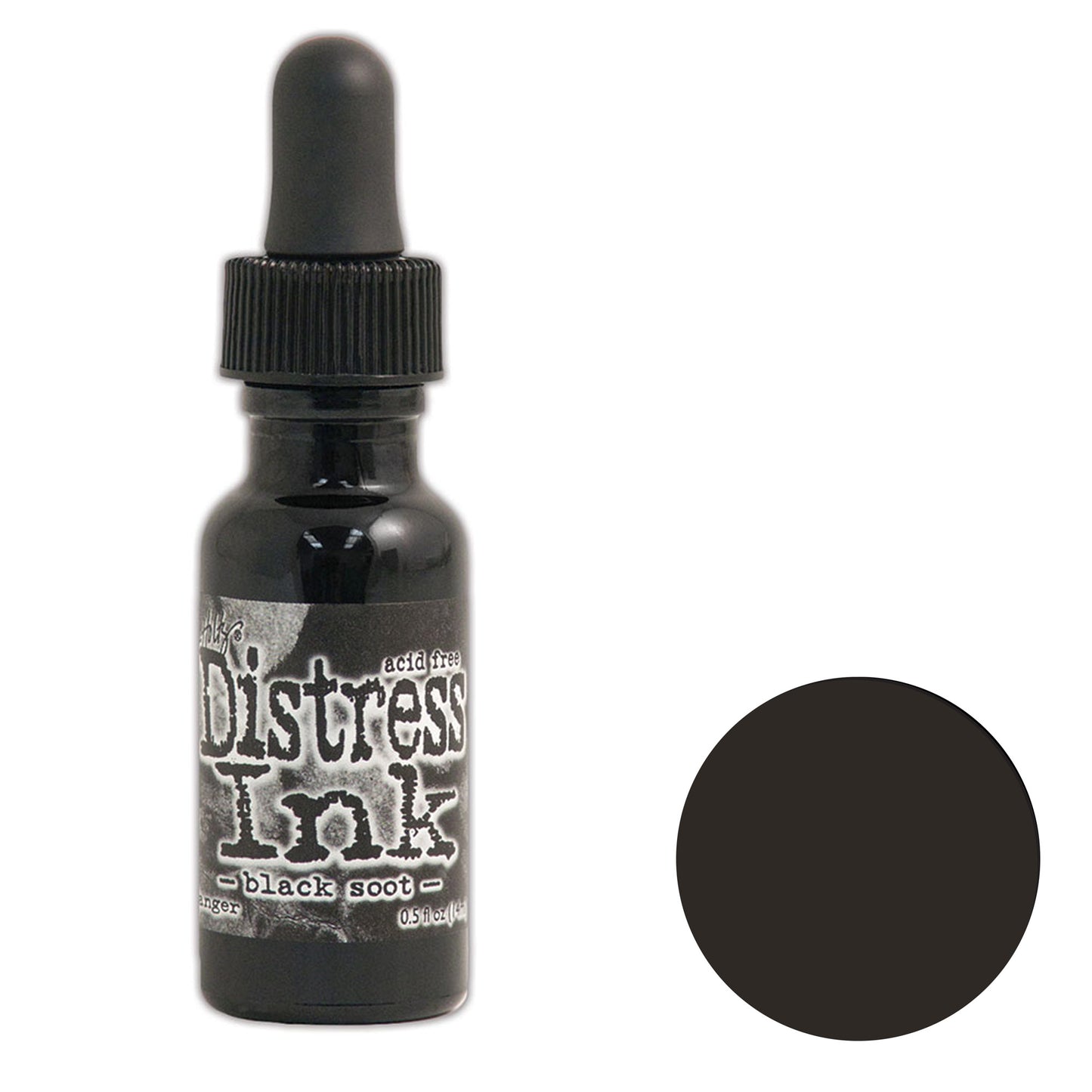 Tim Holtz Distress® Ink Pad Re-Inker Black Soot, 0.5oz