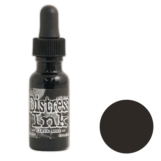 Tim Holtz Distress® Ink Pad Re-Inker Black Soot, 0.5oz