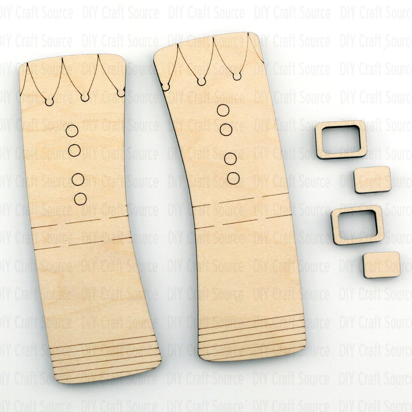 Santas Helper Hair Clip, Wood Laser Blank Pieces, Unfinished Hair Clip Wood is Ready to Paint, Laser Cut Claw Clip Wood for DIY Crafters