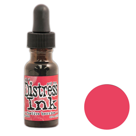 Tim Holtz Distress® Ink Pad Re-Inker Festive Berries, 0.5oz