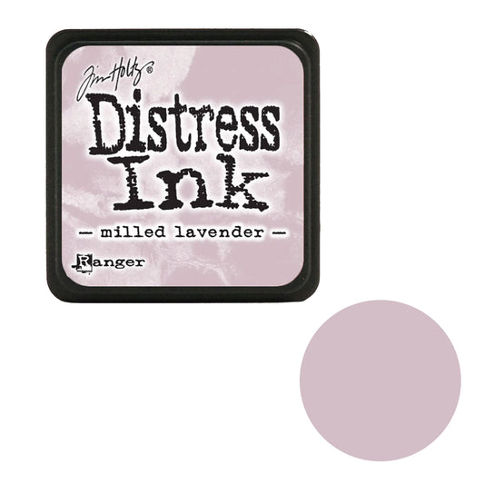 Tim Holtz Distress Ink pad for milled lavender on a white background
