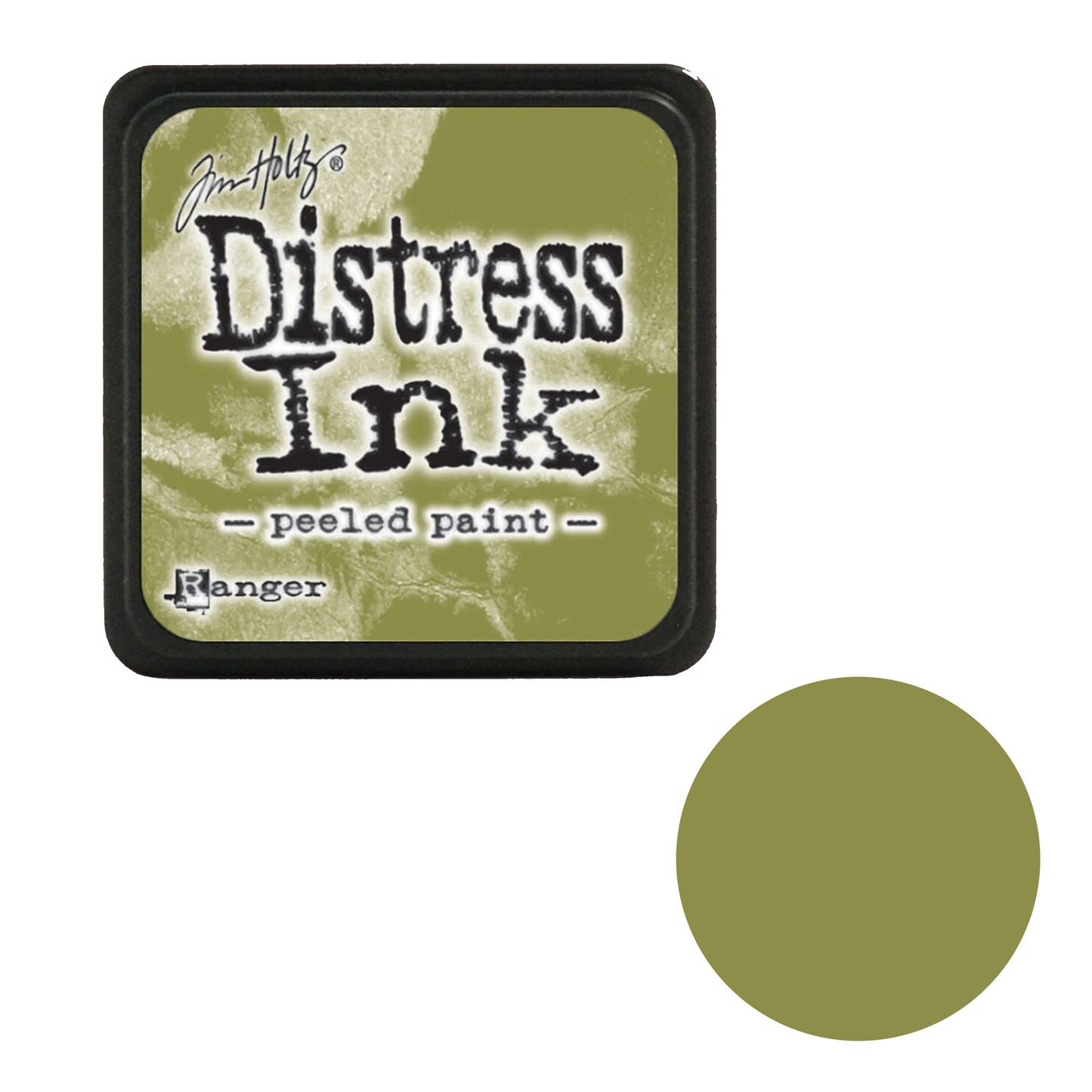 Tim Holtz Distress Ink pad by Ranger with 'peeled paint' color swatch on a white background