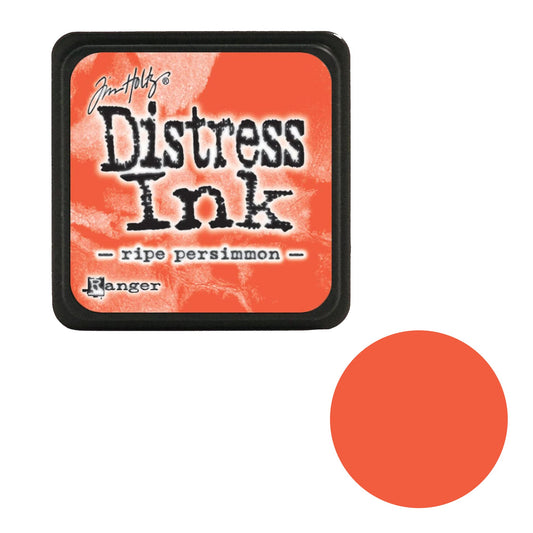 Tim Holtz Distress Ink pad for ripe persimmon color on a white background