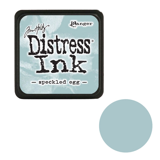 Tim Holtz Distress Ink pad by Ranger with speckled egg color swatch on a white background