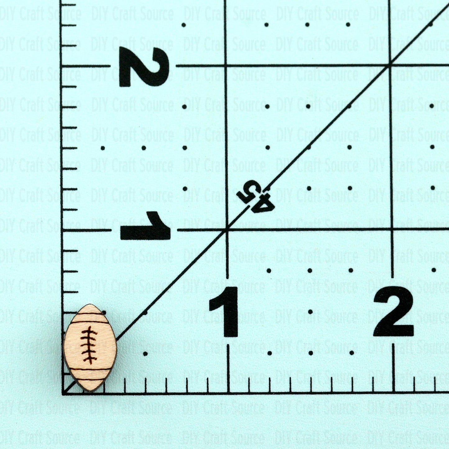 Laser blank football stud earrings that are ready to paint.