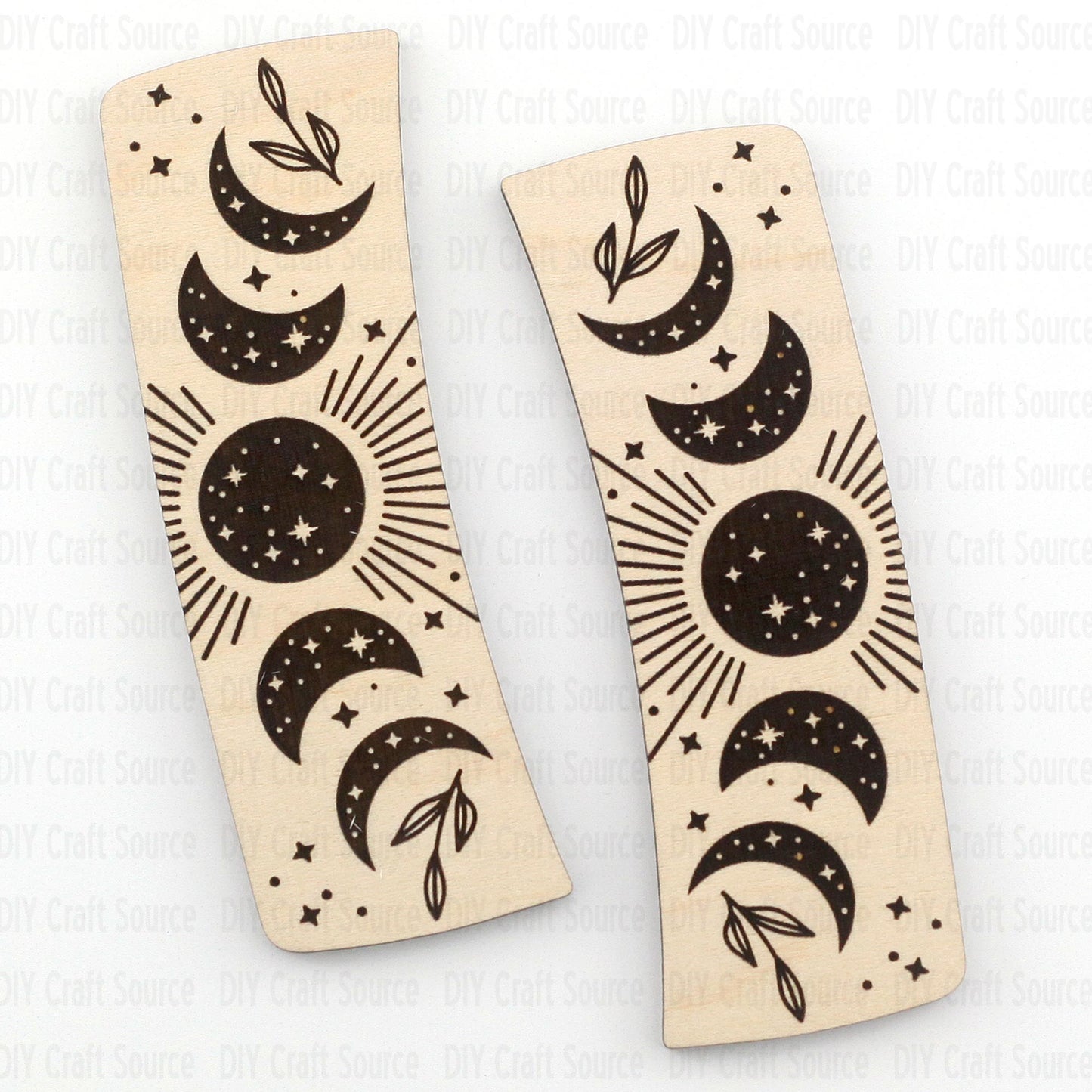 moon phases hair clip