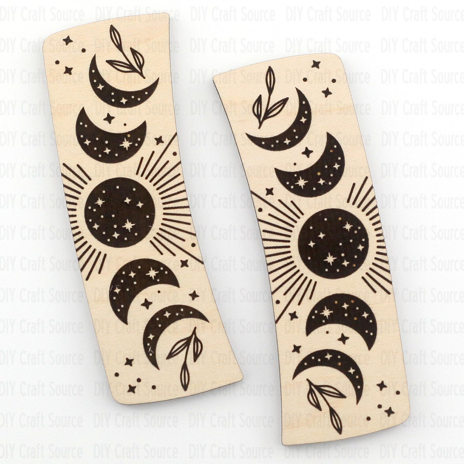 moon phases hair clip