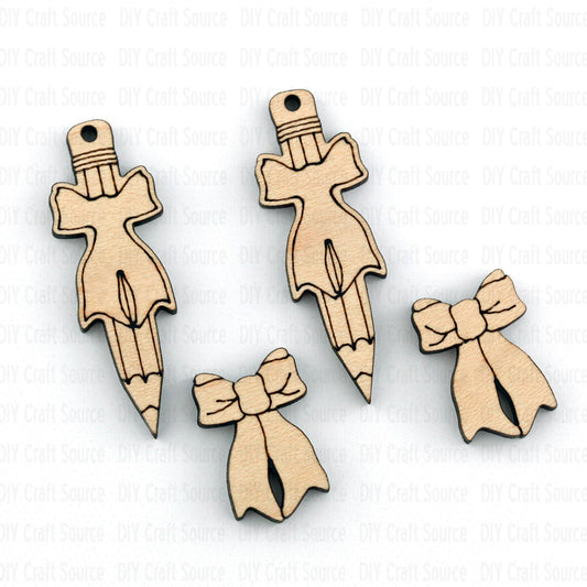 Wooden school teacher earring blanks