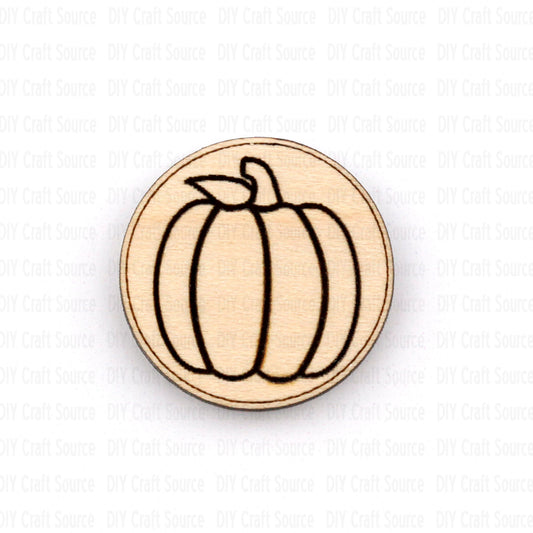 Wooden pumpkin-shape laser cut wood blank